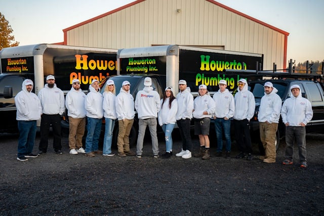 Howerton Plumbing crew member on the job in Spokane WA