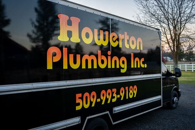 Howerton Plumbing plumber on commercial job